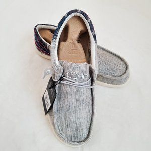 Hey Dude Mens Wally Funk Blue Cream 